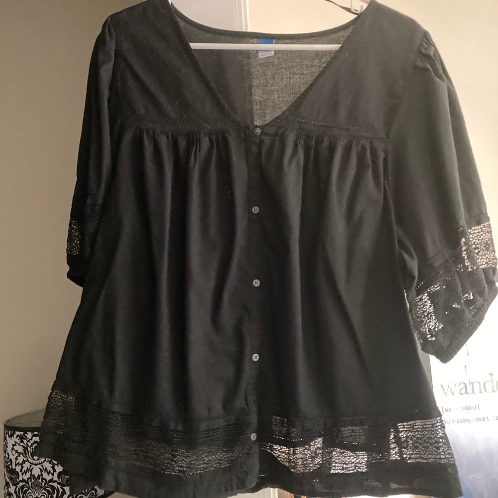 Old Navy Longer Short Sleeve Blouse